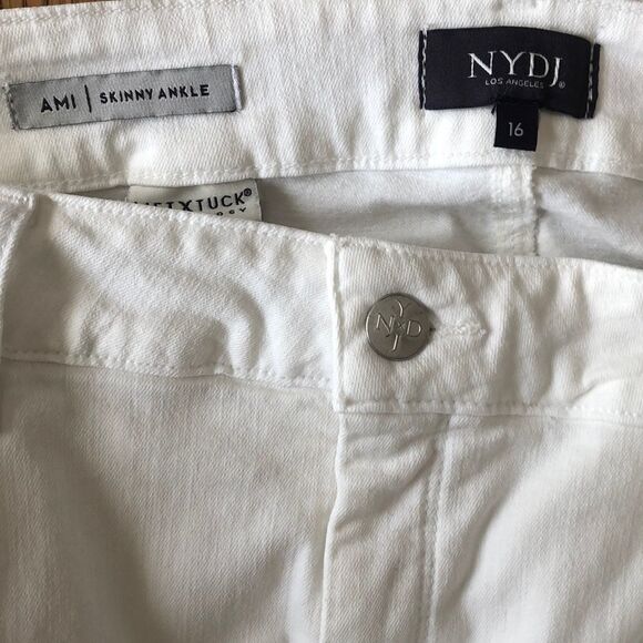 NYDJ White Ami Ankle Skinny Jeans Size 16 - Picture 8 of 14